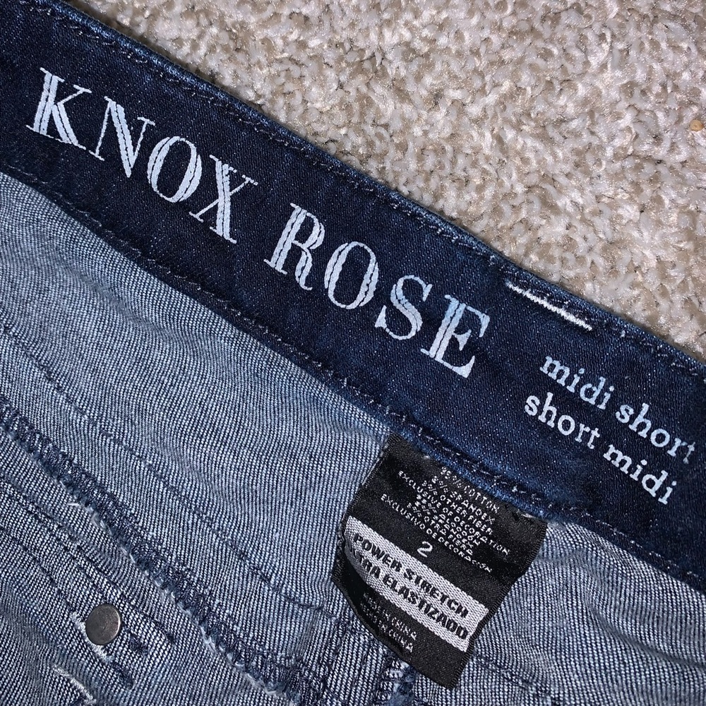Knox Rose Midi Jean Power Stretch Shorts size 2 - Picture 8 of 12